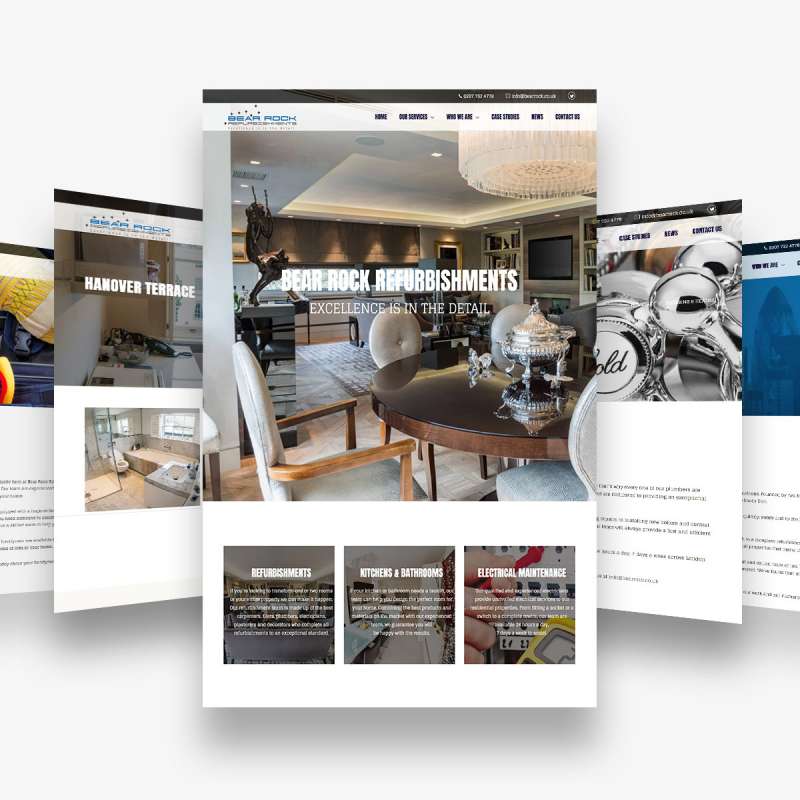 Website design - Bear Rock Refurbishments